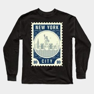 New York Stamp Design Long Sleeve T-Shirt